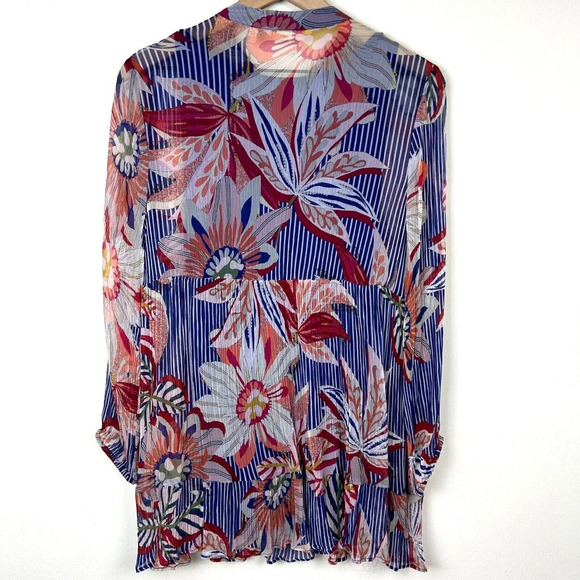 Soft Surroundings Tunic Womens Medium Colorful Floral Fringe Embroidery Ladies - Picture 3 of 13